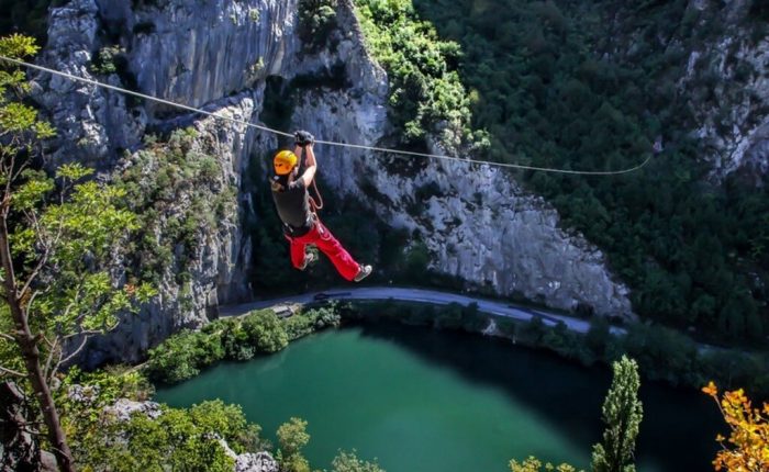 Zip line Omis from Trogir