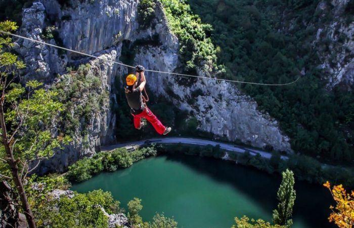 Zip line Omis from Trogir